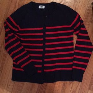 Dark navy striped cardigan